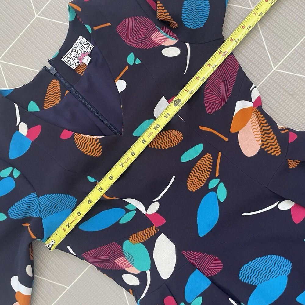 Anthropologie Asymmetrical Dress - Multicolor Leaf Print - Picture 4 of 8